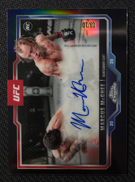 2025 Topps Chrome UFC Marcus McGhee Black Refractor Autograph #/10