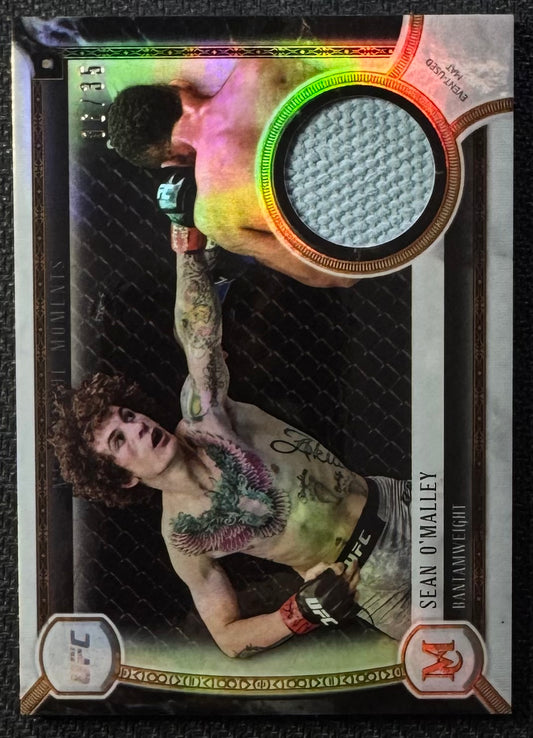 2018 Museum Collections Topps UFC Sean O'malley Rookie Event Used Mat Relic #/35