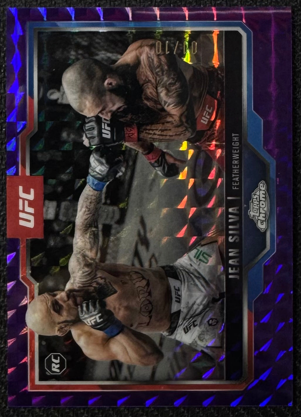 2025 Topps Chrome UFC Jean Silva Purple Geometric #/10