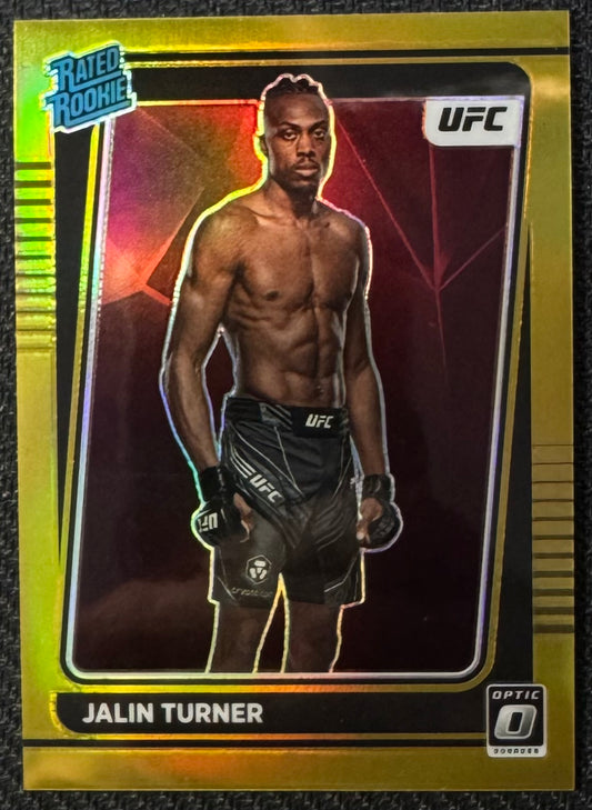 2022 Donruss Optic UFC Jalin Turner Rated Rookie Gold #/10