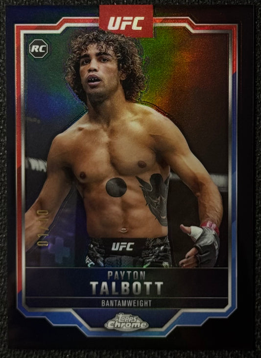 2025 Topps Chrome UFC Payton Talbott #141 Black Refractor #/10