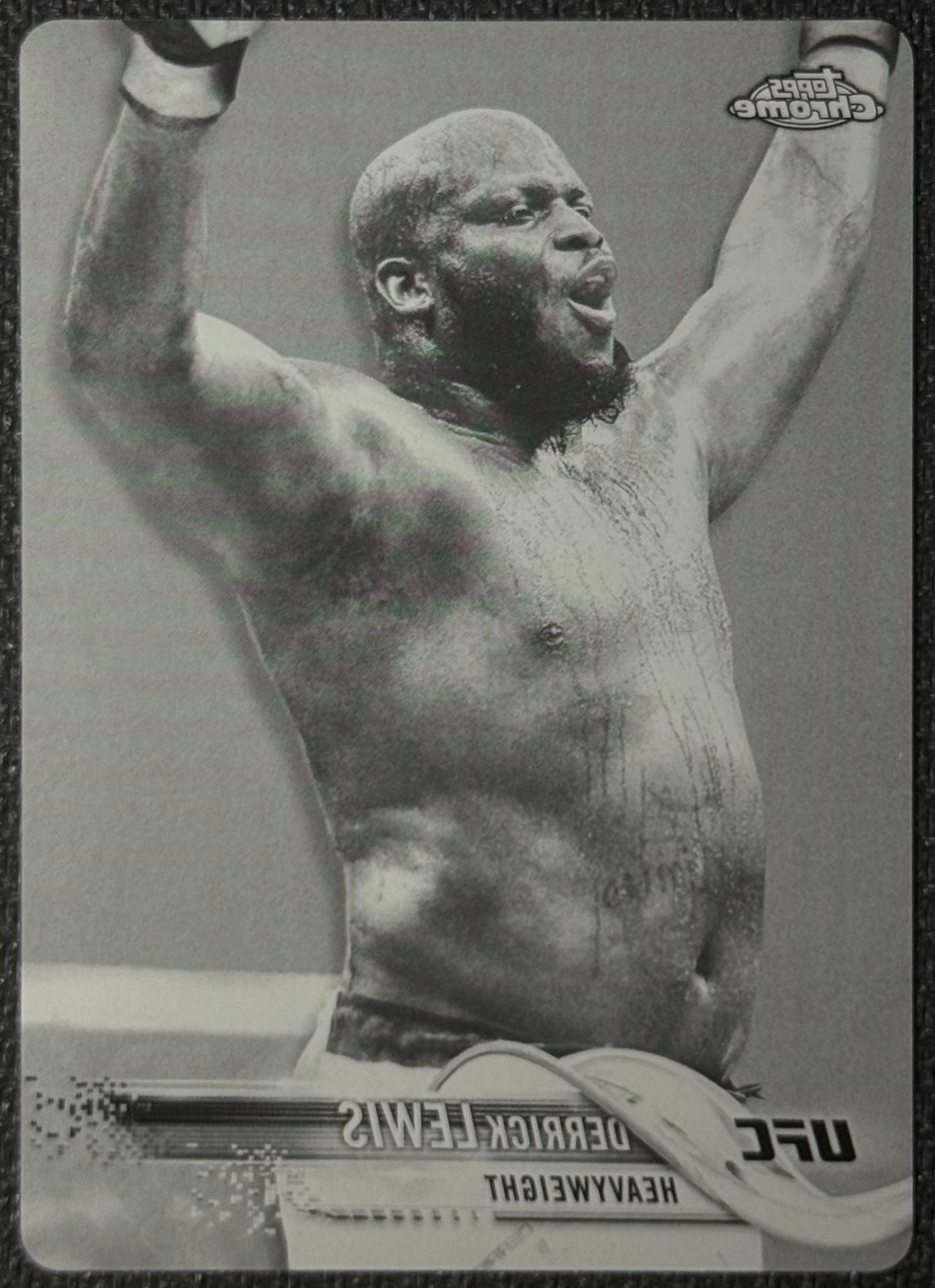 2018 Topps Chrome UFC Derrick Lewis #43 Black Printing Plate 1/1