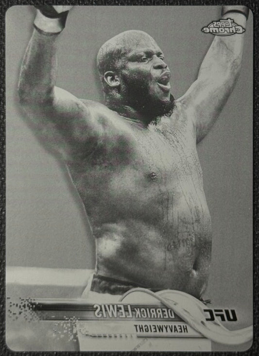 2018 Topps Chrome UFC Derrick Lewis #43 Black Printing Plate 1/1