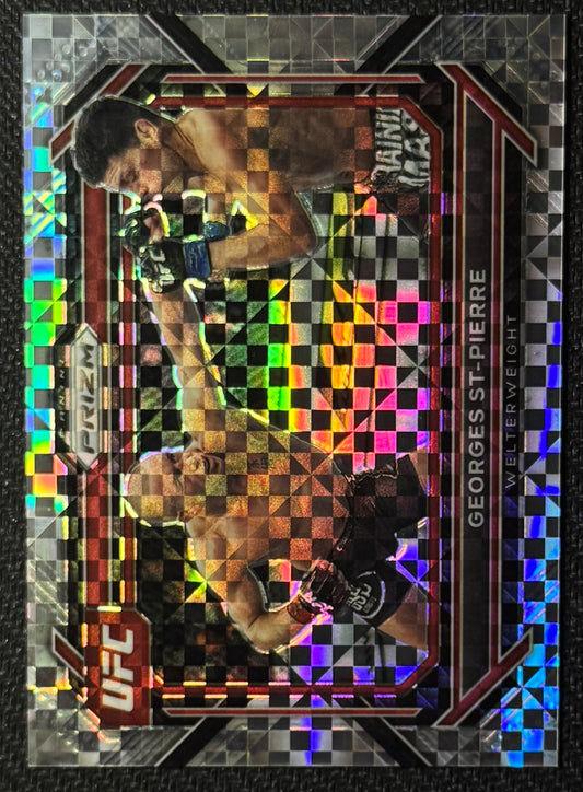 2023 Panini UFC Prizm Georges St-Pierre #32 Lucky Envelopes Prizm #/8