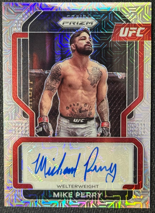 2022 Panini Prizm UFC Mike Perry #SG-MPY Signatures Mojo Prizm #/25