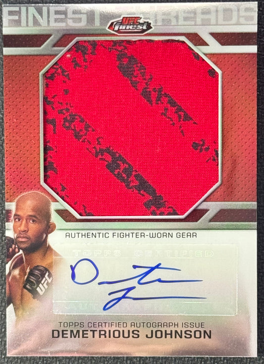 2013 Topps UFC Finest Demetrious Johnson Jumbo Threads Autograph Relic Auto