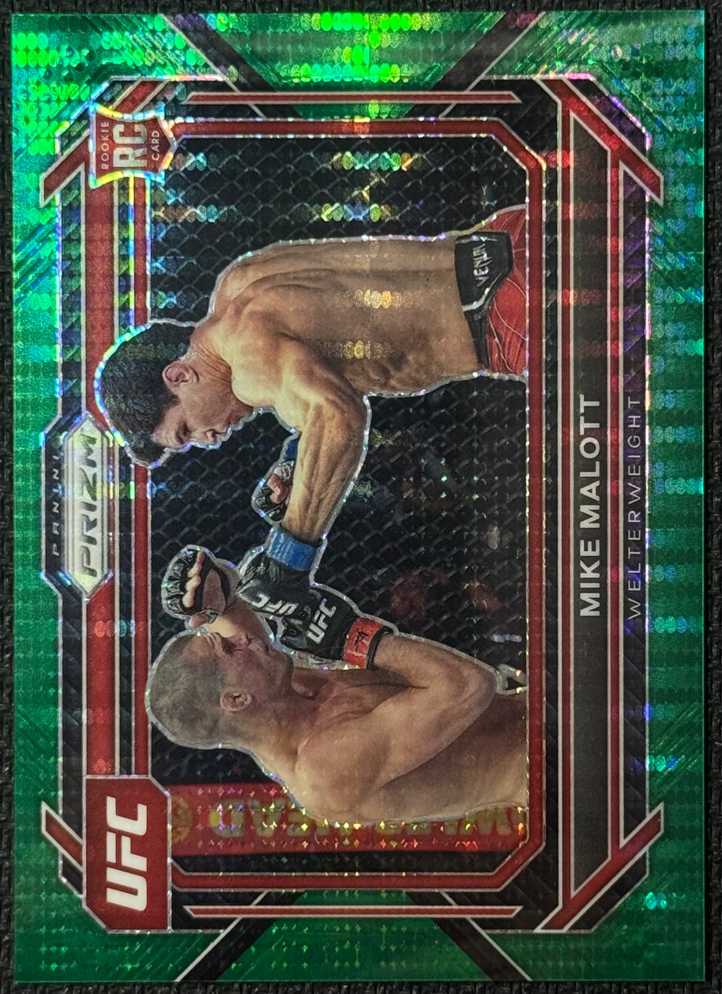 2023 Panini Prizm UFC Mike Malott Green Pulsar #/25