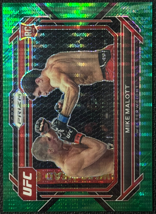 2023 Panini Prizm UFC Mike Malott Green Pulsar #/25