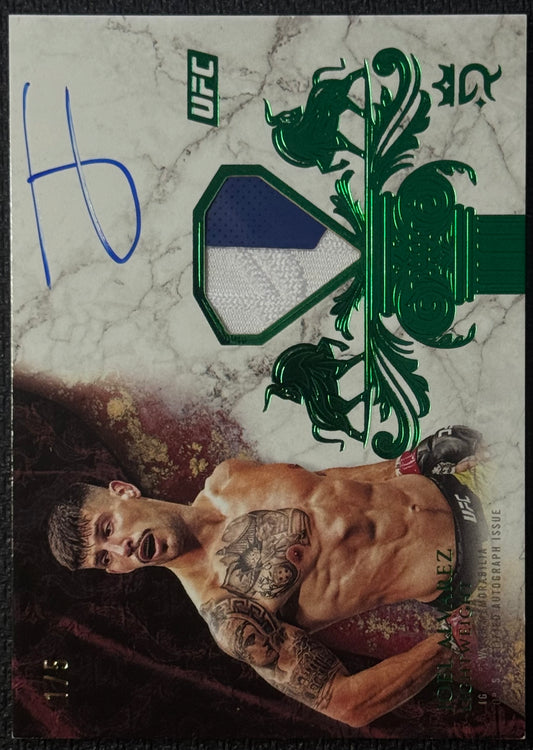 2025 Topps Royalty UFC Royalty Relic Signatures Green Joel Alvarez #/5