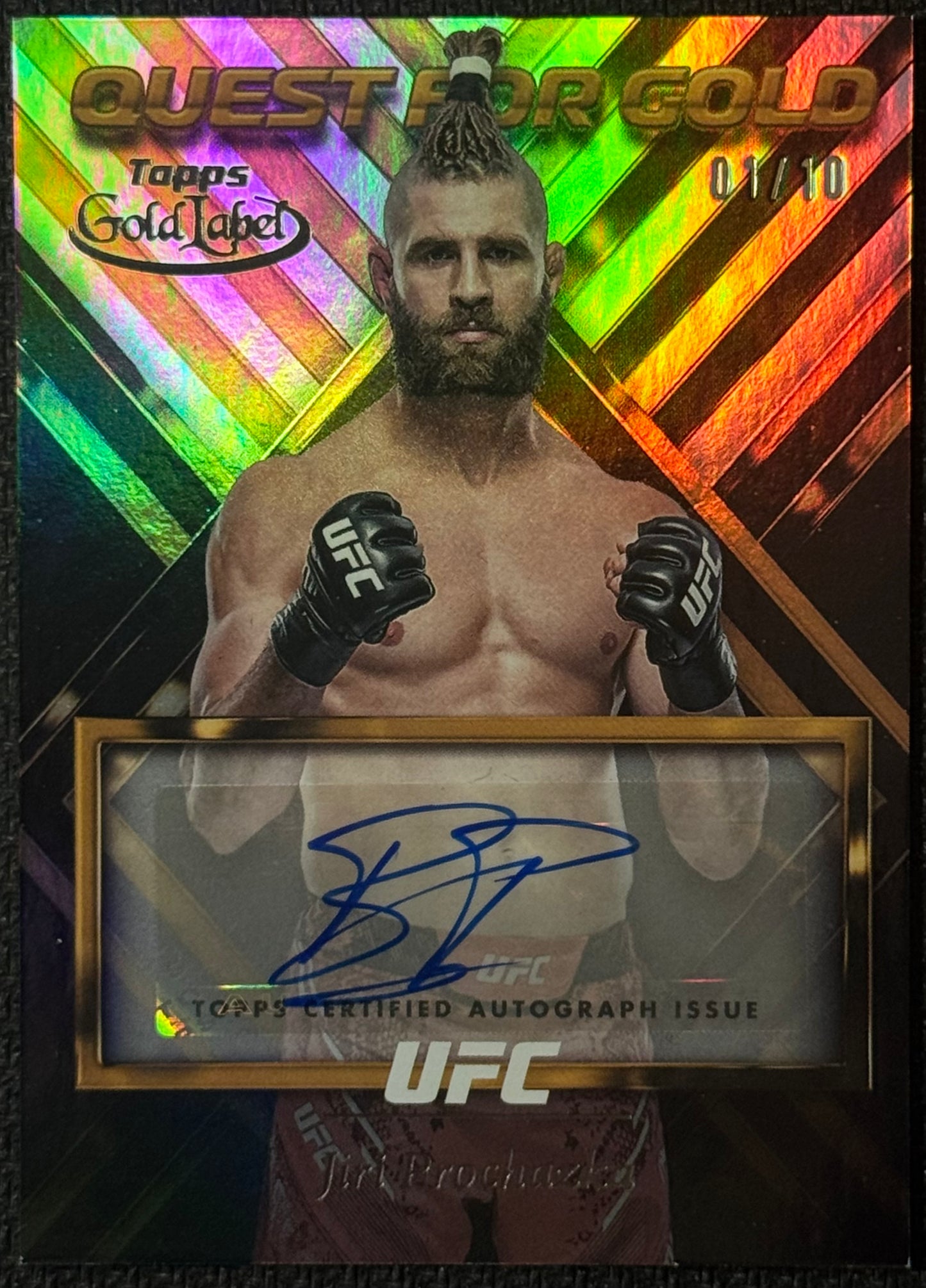 2024 Topps Gold Label UFC Jiri Prochazka Quest for Gold Signatures Auto #/10