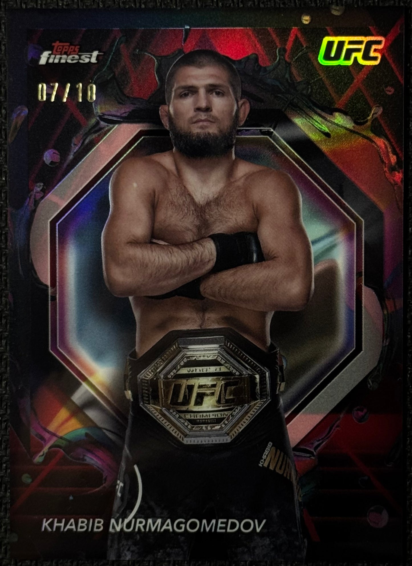 2024 Topps Finest UFC Khabib Nurmagomedov #238 Black Refractor Rare #/10