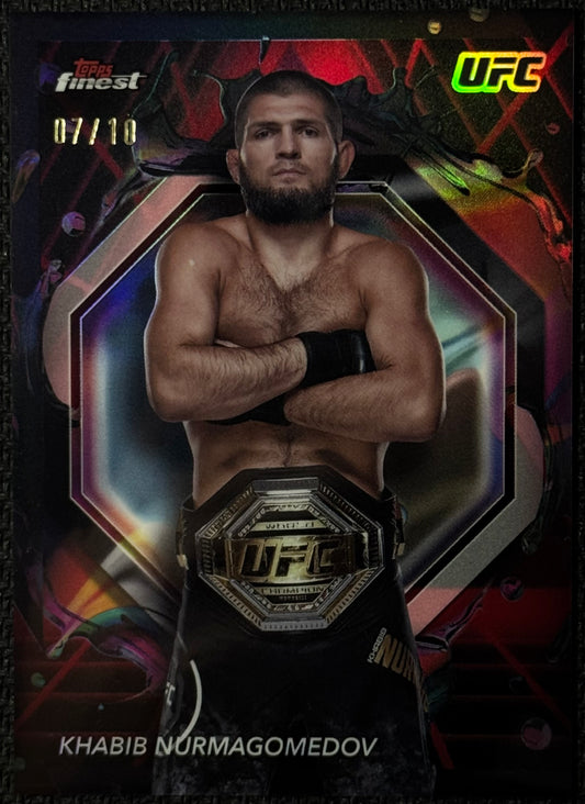 2024 Topps Finest UFC Khabib Nurmagomedov #238 Black Refractor Rare #/10