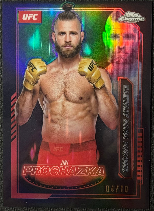 2025 Topps Chrome UFC  Jiri Prochazka Mission Control Black Refractor #/10