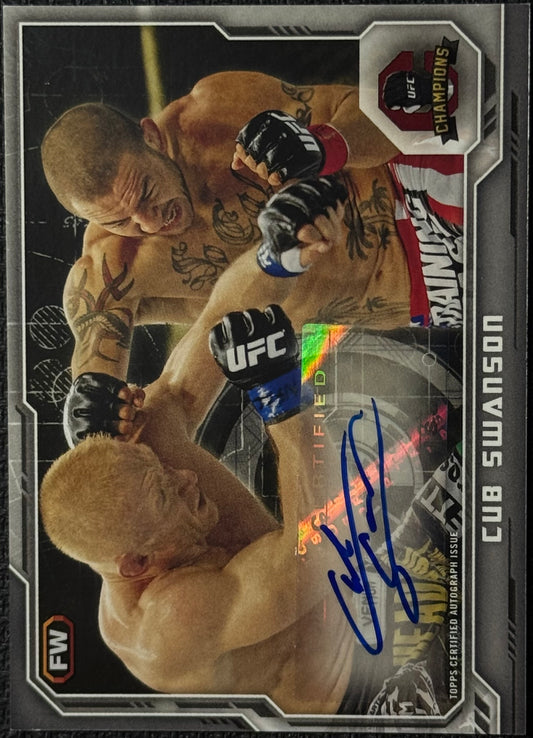 2014 Topps UFC Champions Fighter Auto Cub Swanson #CFA-CSW