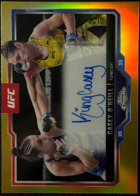 2025 Topps UFC Chrome Casey O'Neill Veteran Auto Gold Refractor #/50