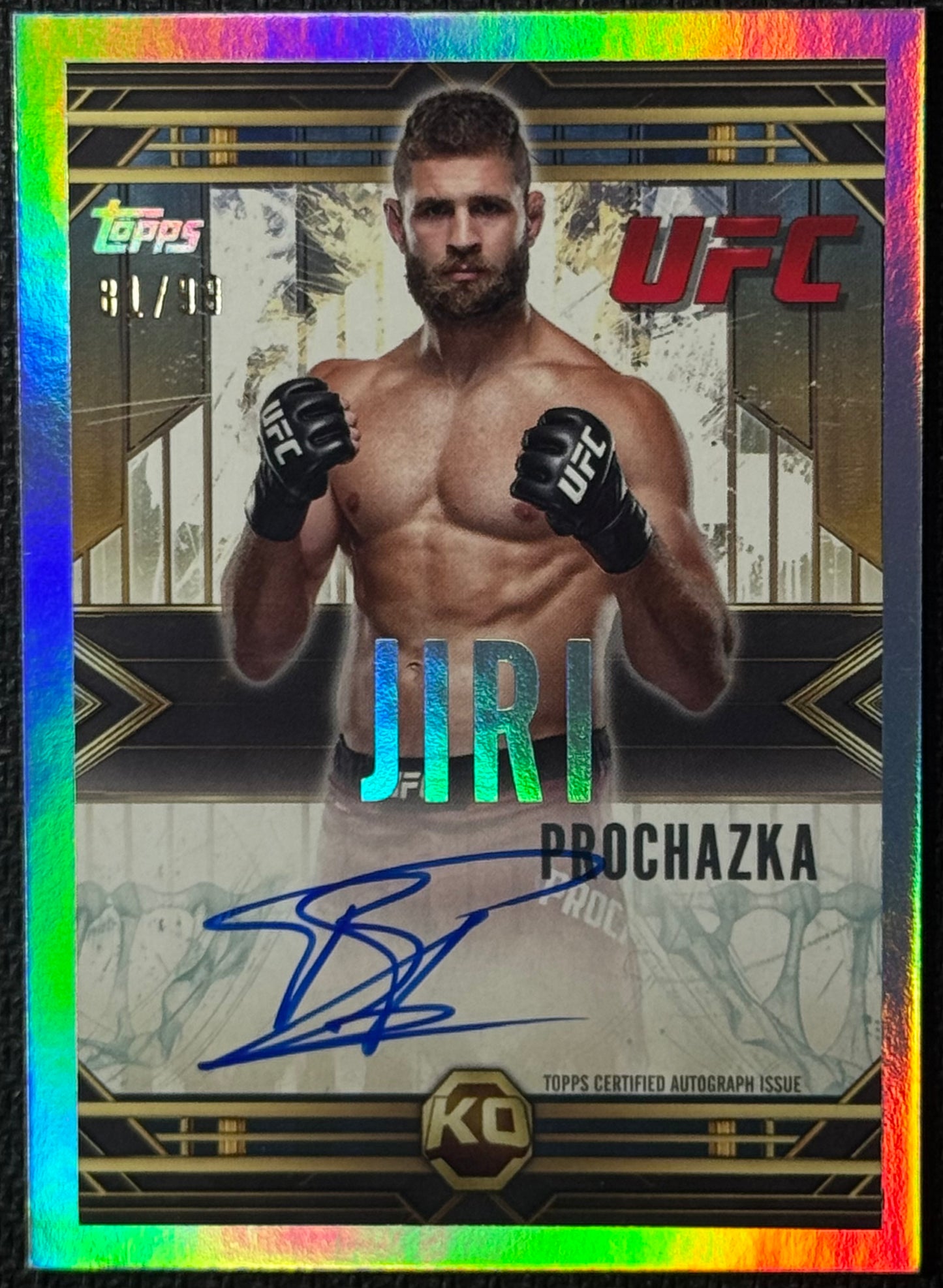 2025 Topps Knockout UFC Jiri Prochazka 2012 Throwback Signatures Auto #/99