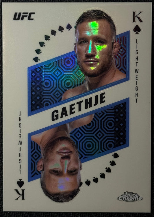 2025 Topps Chrome UFC Justin Gaethje Kings and Queens #KAQ-7