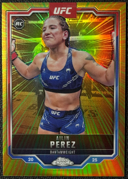 2025 Topps UFC Chrome Ailin Perez #RRS-5 Radiating Rookies SSP