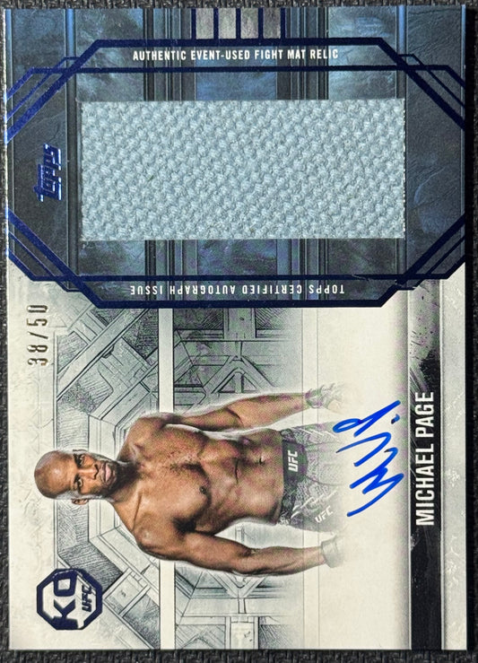2025 Topps Knockout UFC Michael Page MVP Auto Jumbo Fight May Relic #/50