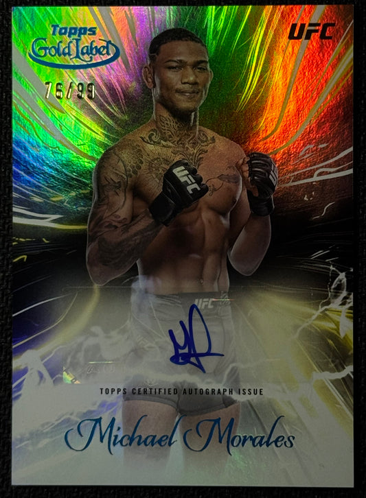 2024 Topps Gold Label UFC Michael Morales Surging Blue Auto #/99