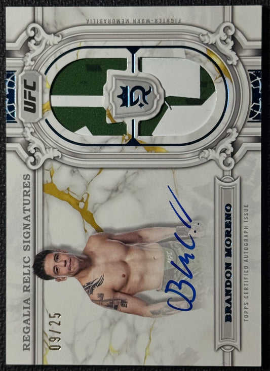 2024 Topps Royalty UFC Brandon Moreno Regalia Relic Signatures Patch Auto #/25