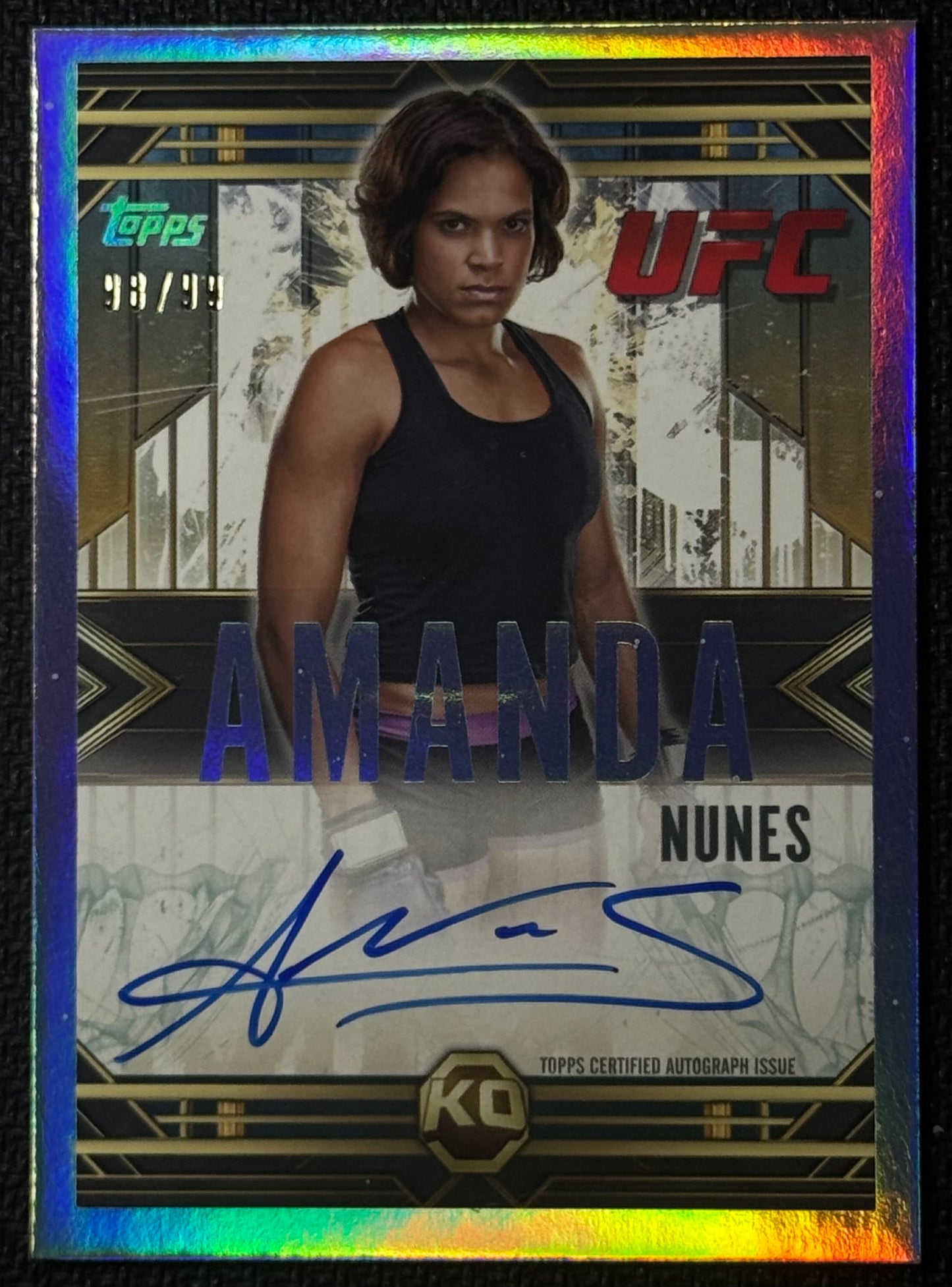 2025 Topps Knockout UFC Amanda Nunes 2012 Throwback Signatures #/99