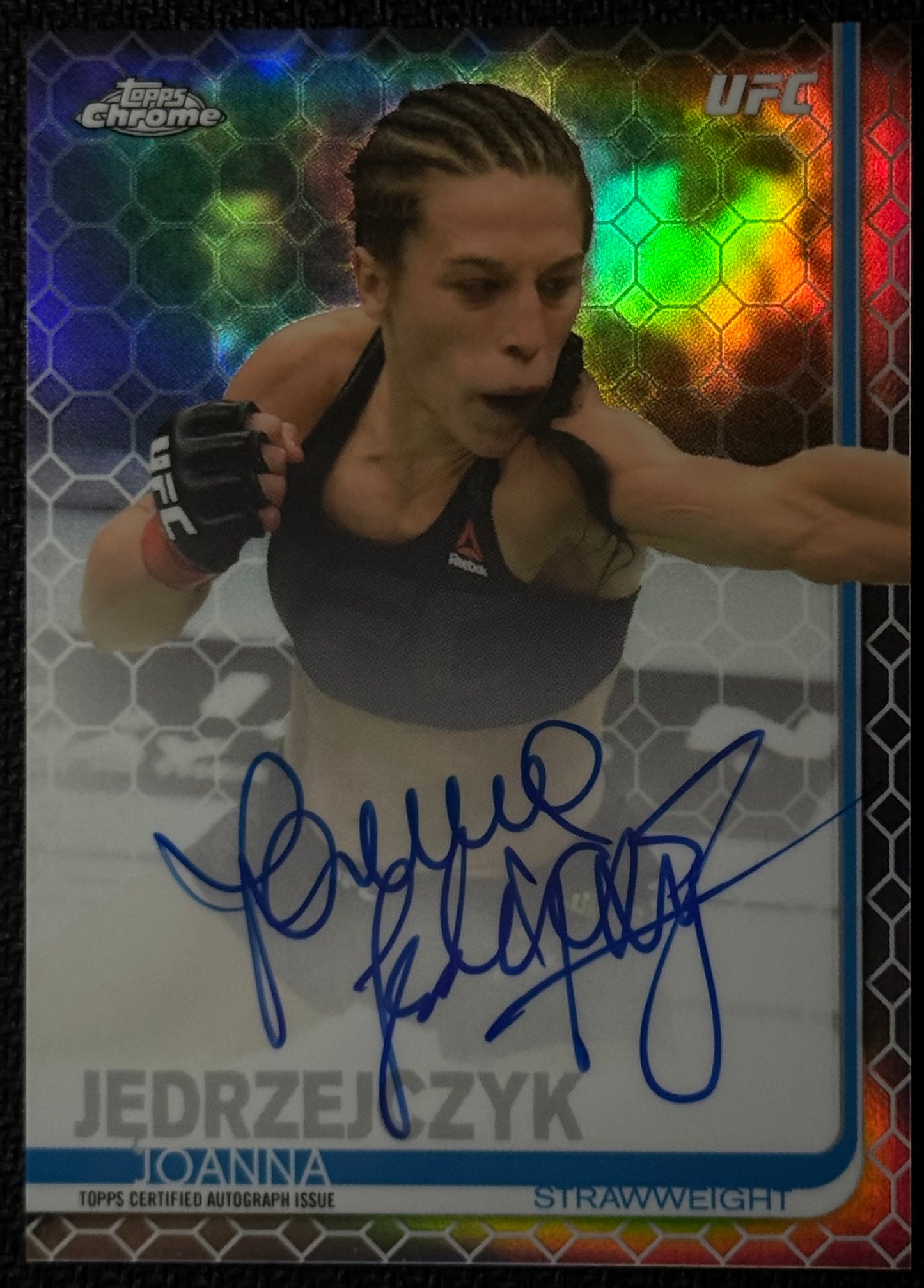 2019 Topps Chrome UFC Joanna Jedrzejczyk Octofractor Autograph #/16
