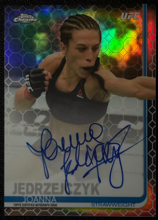 2019 Topps Chrome UFC Joanna Jedrzejczyk Octofractor Autograph #/16