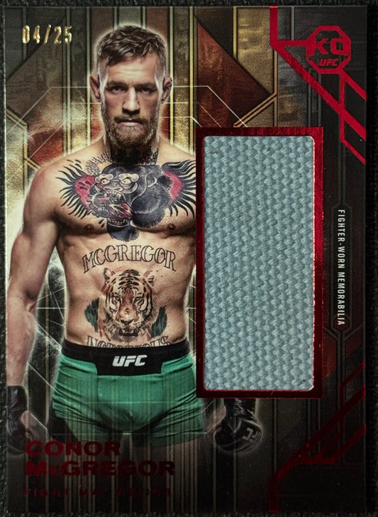 2025 Topps UFC Knockout Conor McGregor #FMR-CM Fight Mat Relic Red #/25