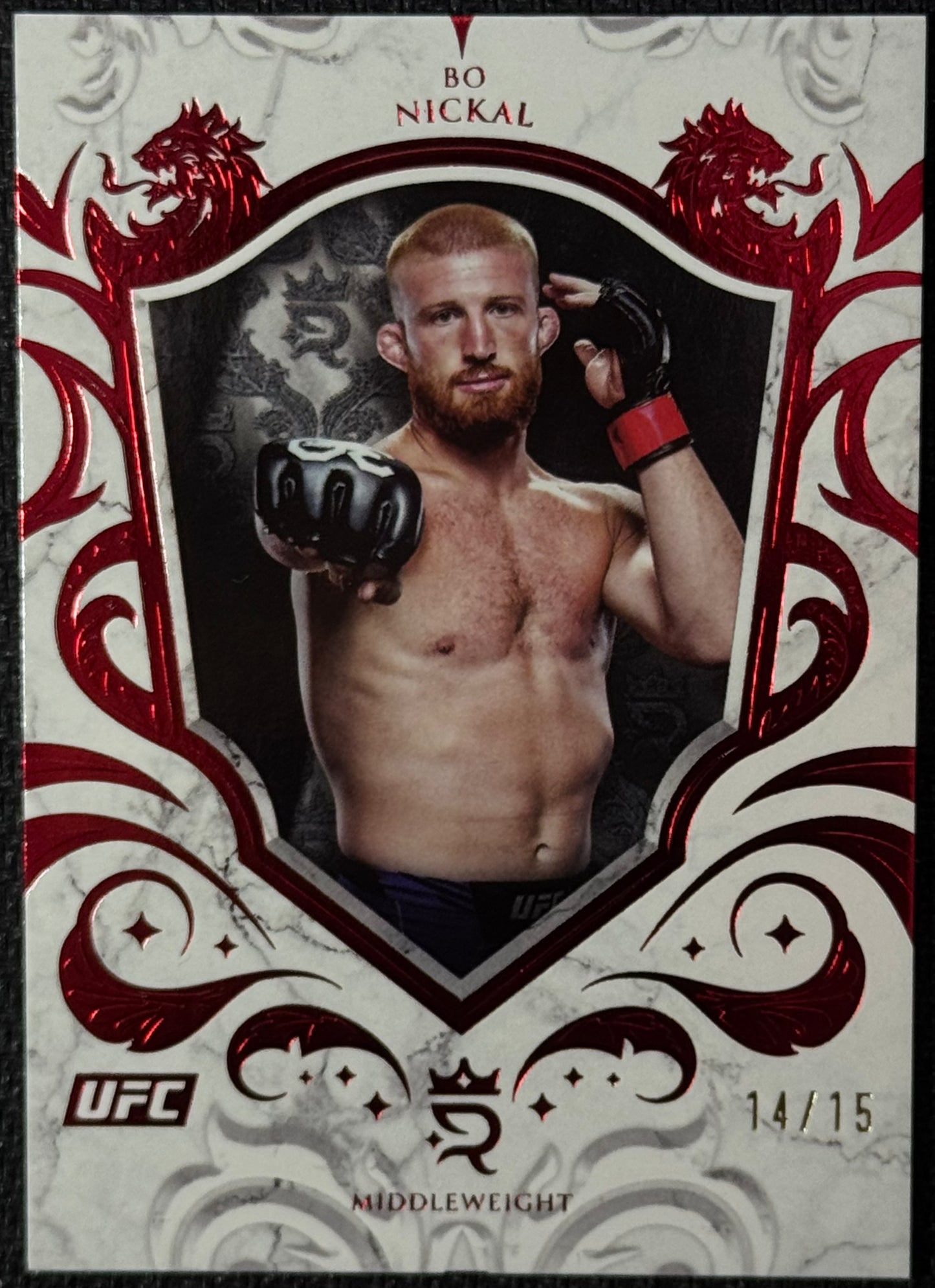2025 Topps Royalty UFC Bo Nickal Red #/15