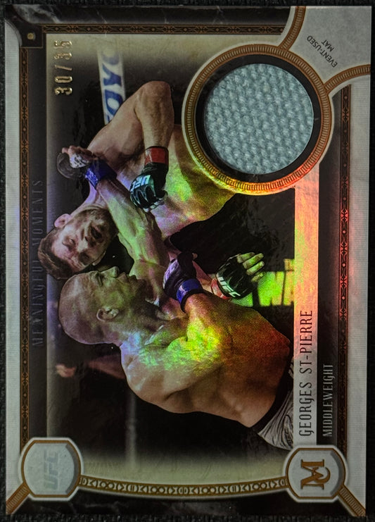 2018 Topps UFC Museum Collection Georges St Pierre Mat Relic #/35