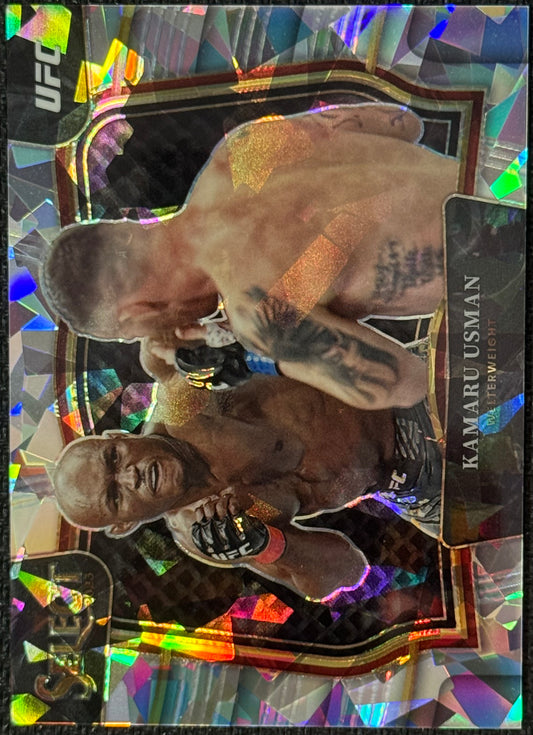 2023 Select UFC Kamaru Usman Cracked Ice Octagonside #/8