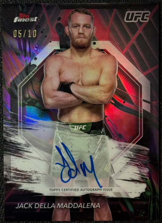 2024 Topps Finest UFC Jack Della Maddalena Red/Black Vapor #/10