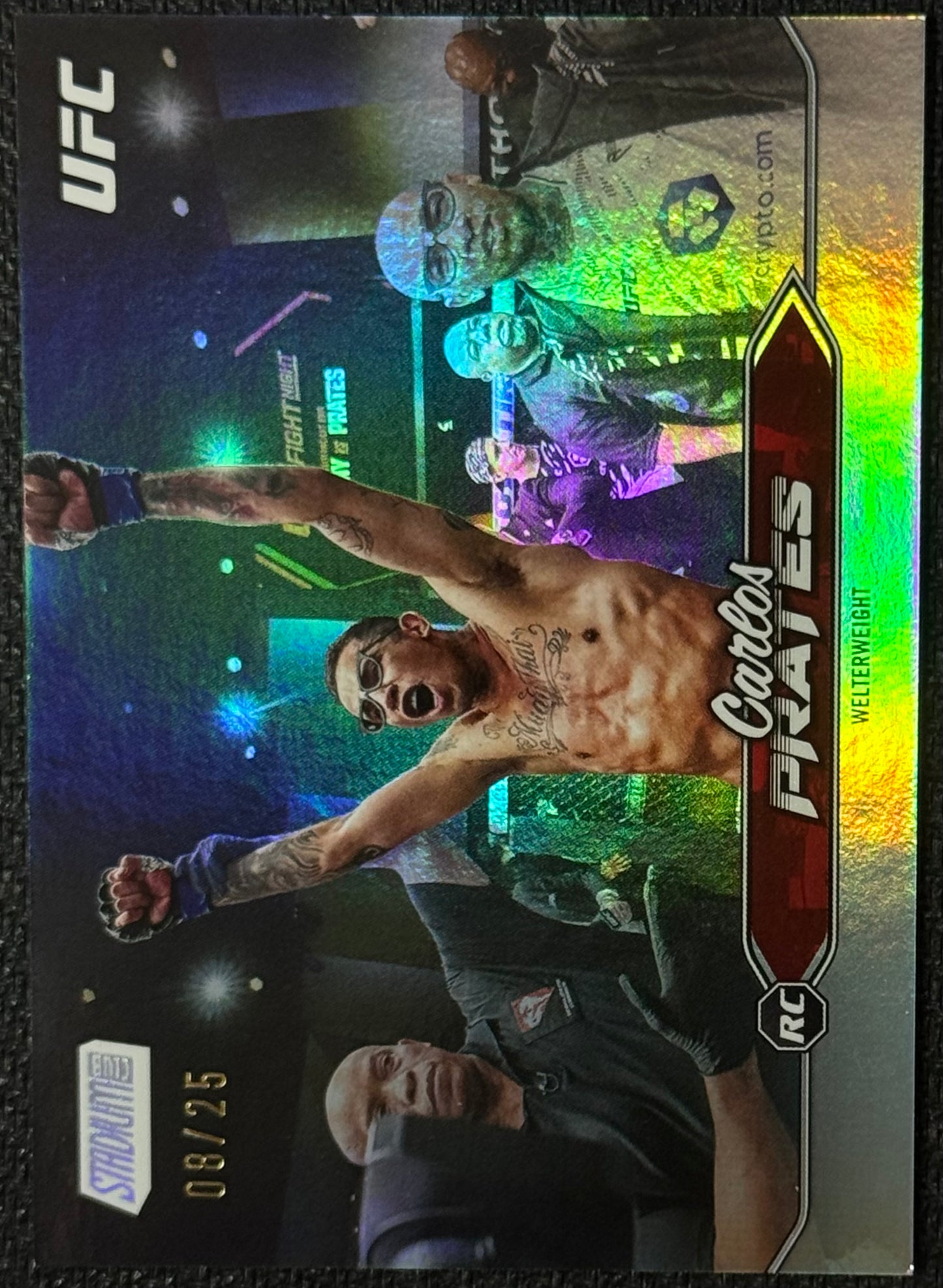 2025 Topps Stadium Club UFC Carlos Prates Rainbow Foil #/25