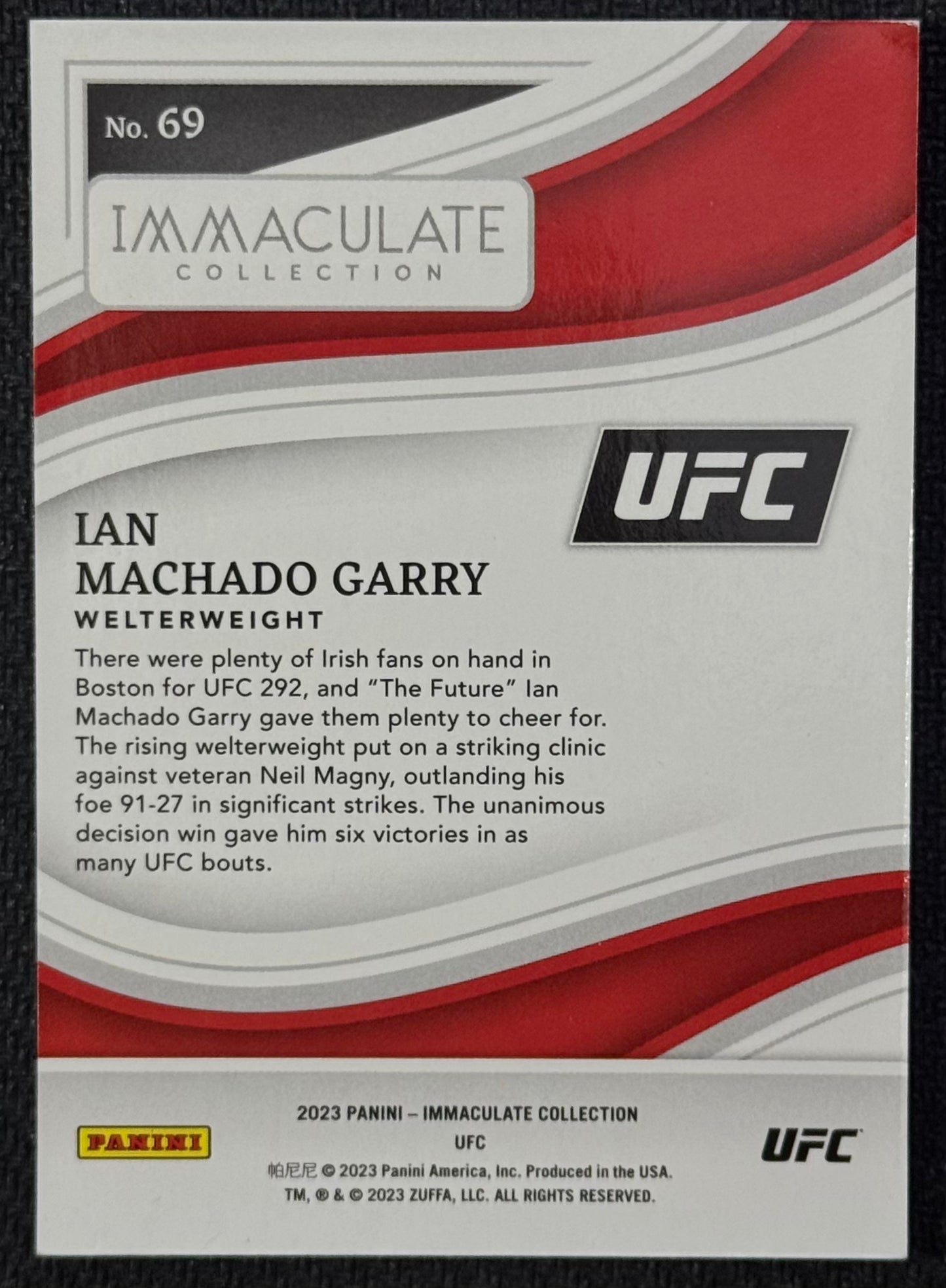 2023 Immaculate UFC Ian Machado Garry Green #/5