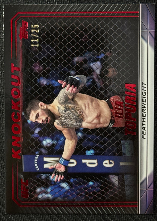 2024 Topps Knockout UFC Ilia Topuria Red #/25