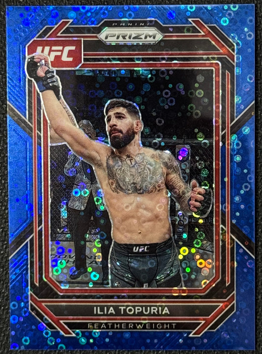 2023 Prizm UFC Ilia Topuria Undercard Blue Disco Prizm #/25 