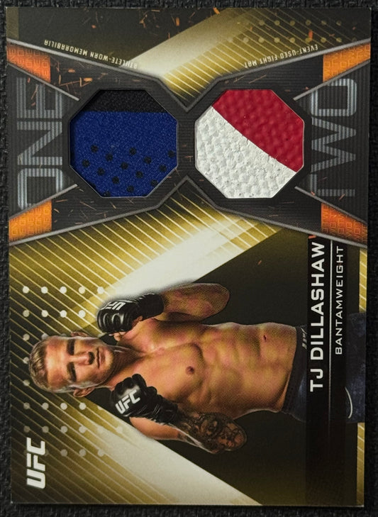 2019 Topps Knockout UFC TJ Dillashaw One-Two Combination Relic Gold 1/1