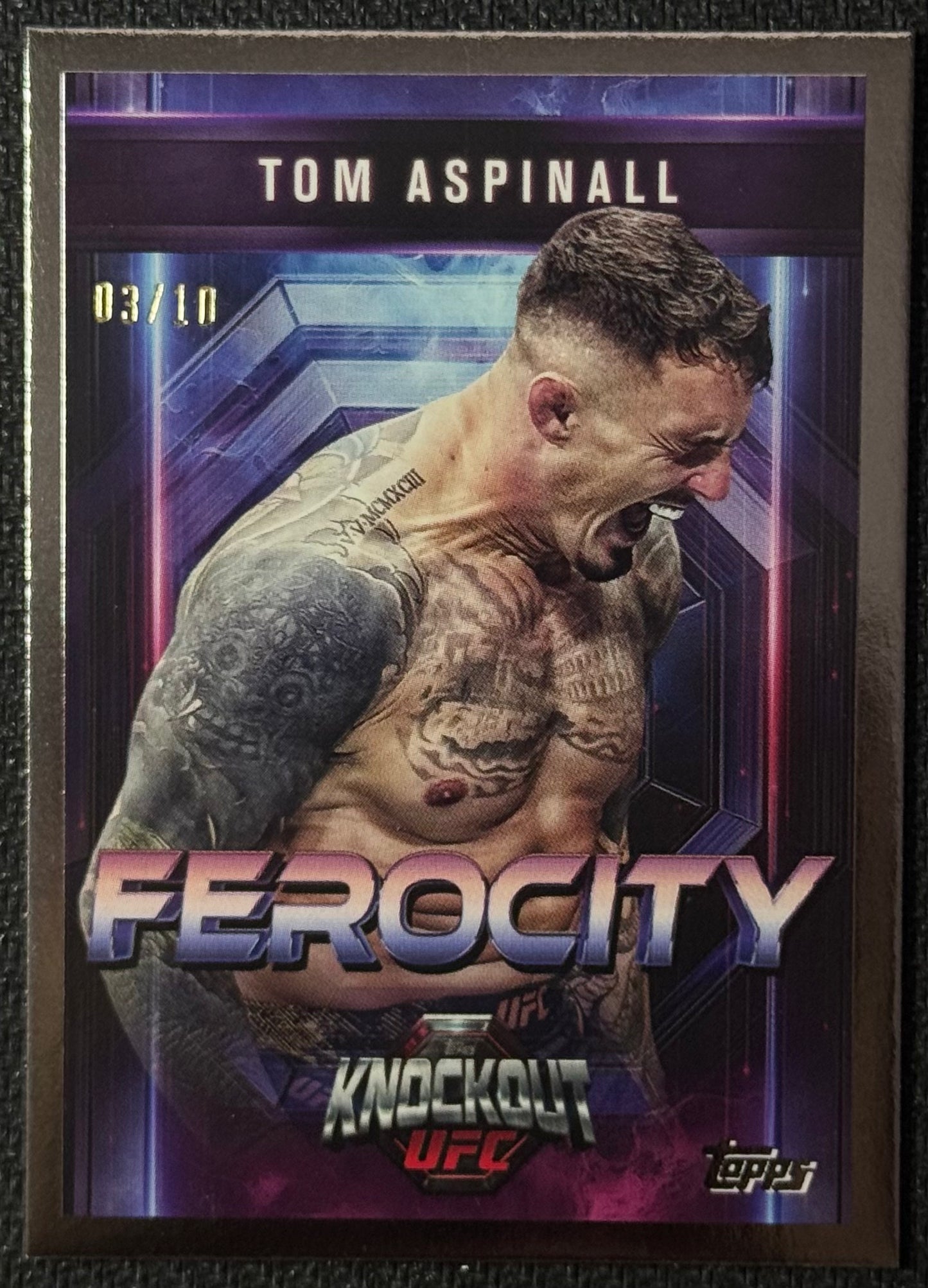 2025 Topps Knockout UFC Tom Aspinall Ferocity Black #/10