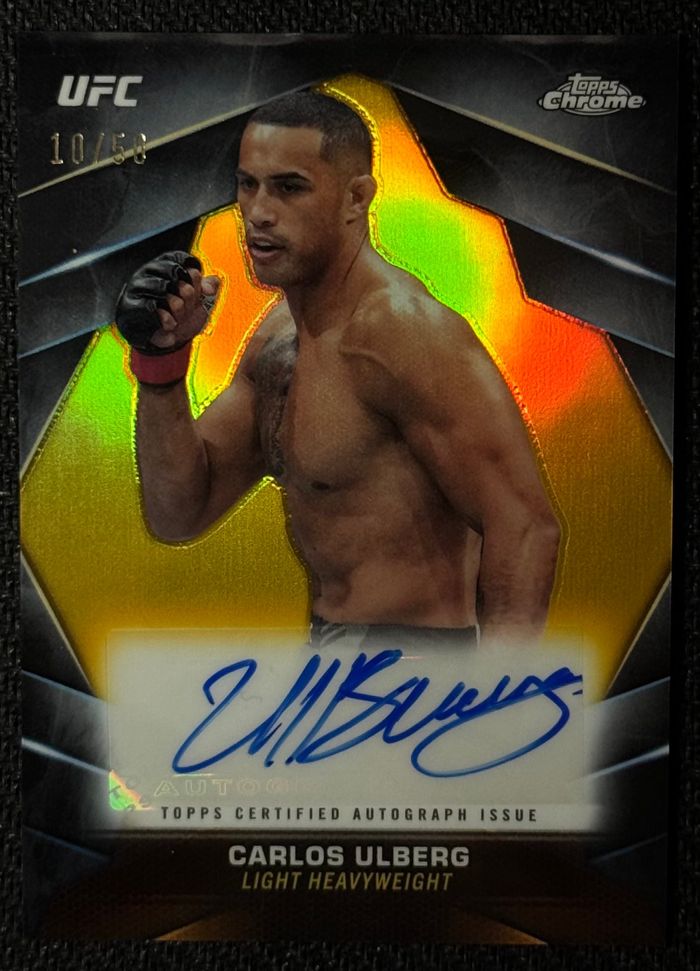 2024 Topps Chrome UFC Carlos Ulberg Veteran Auto Gold #/50