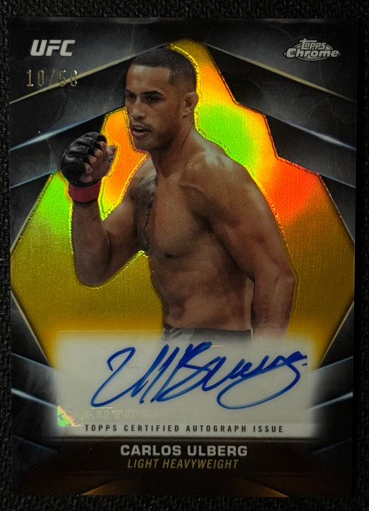 2024 Topps Chrome UFC Carlos Ulberg Veteran Auto Gold #/50