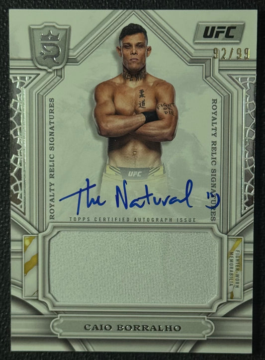 2024 Topps Royalty UFC Caio Borralho Relic Signatures #RYS-CBO Auto #/99 