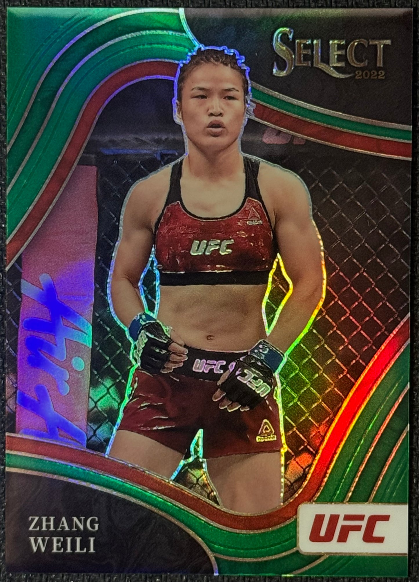 2022 Select UFC Zhang Weili OctagonSide Green #/5