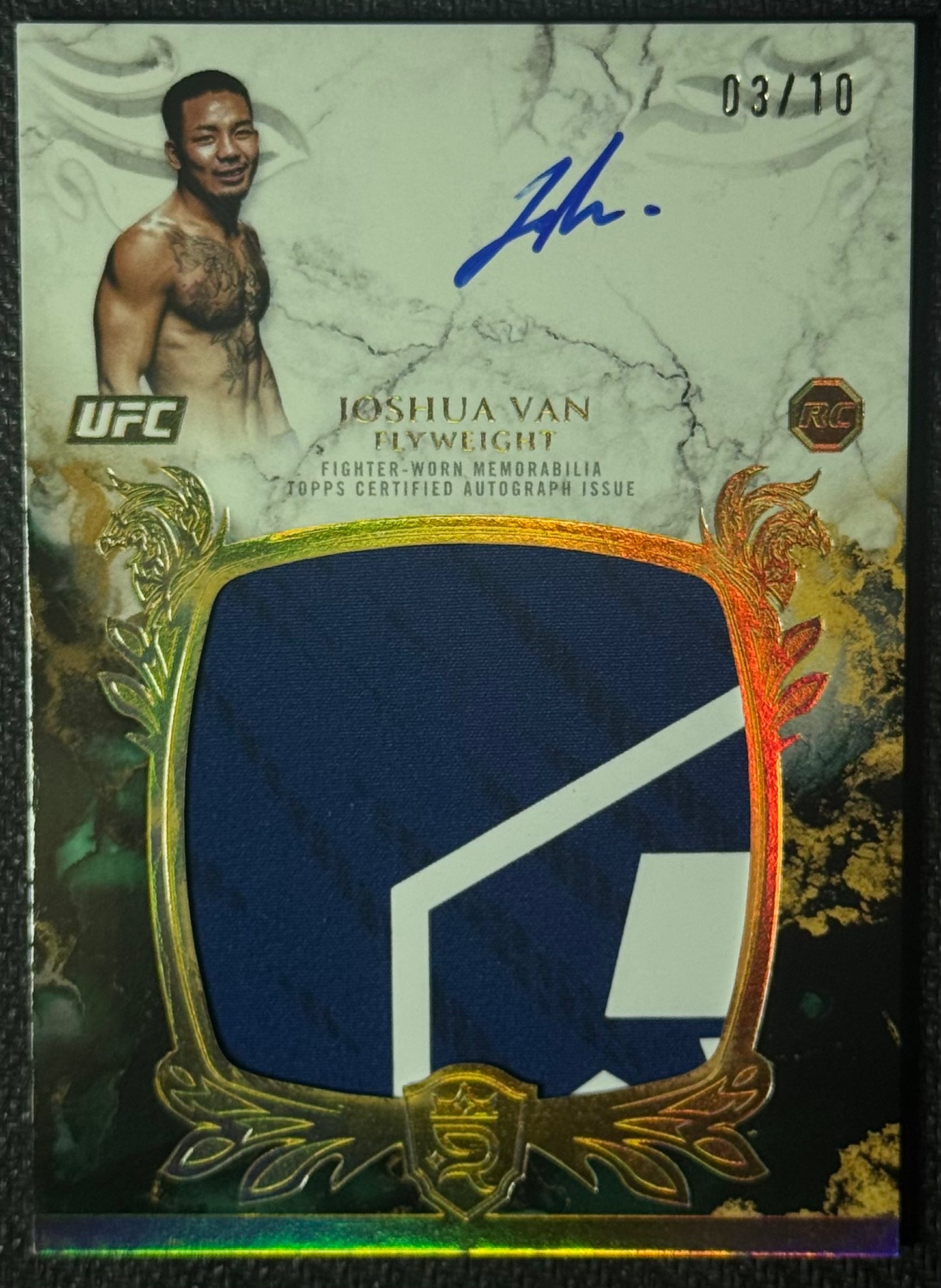 2025 Topps UFC Royalty Joshua Van Rookie Patch Auto Gold #/10