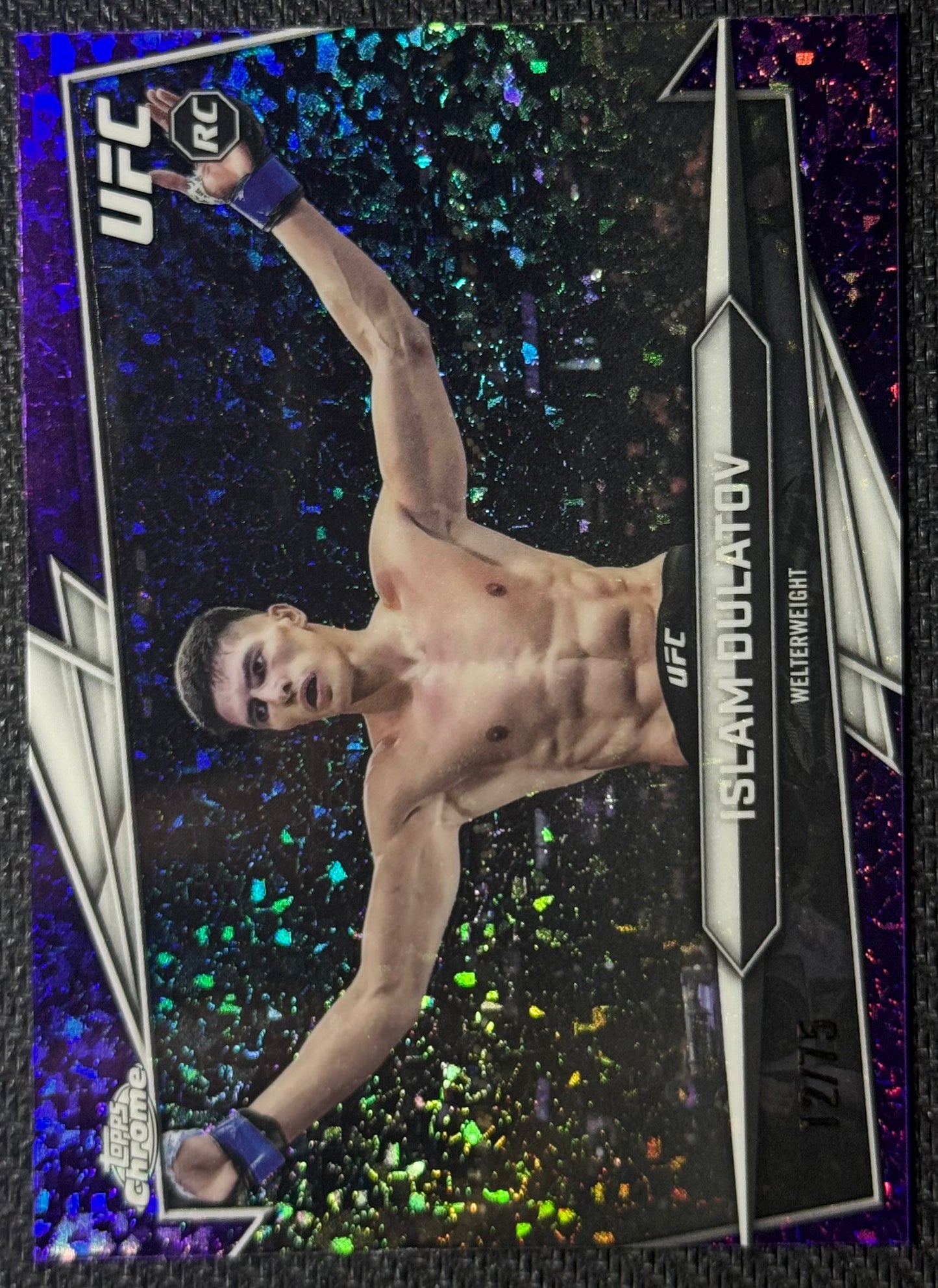 2026 Topps Chrome UFC Islam Dulatov Rookie Purple Mini Diamonds #/75