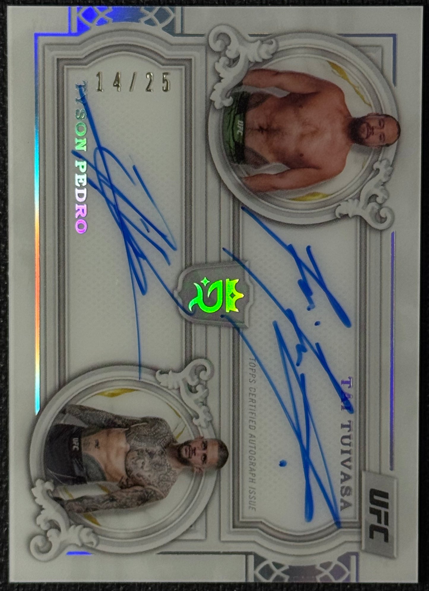 2024 Topps Royalty UFC Dual Autograph Tai Tuivasa and Tyson Pedro #/25