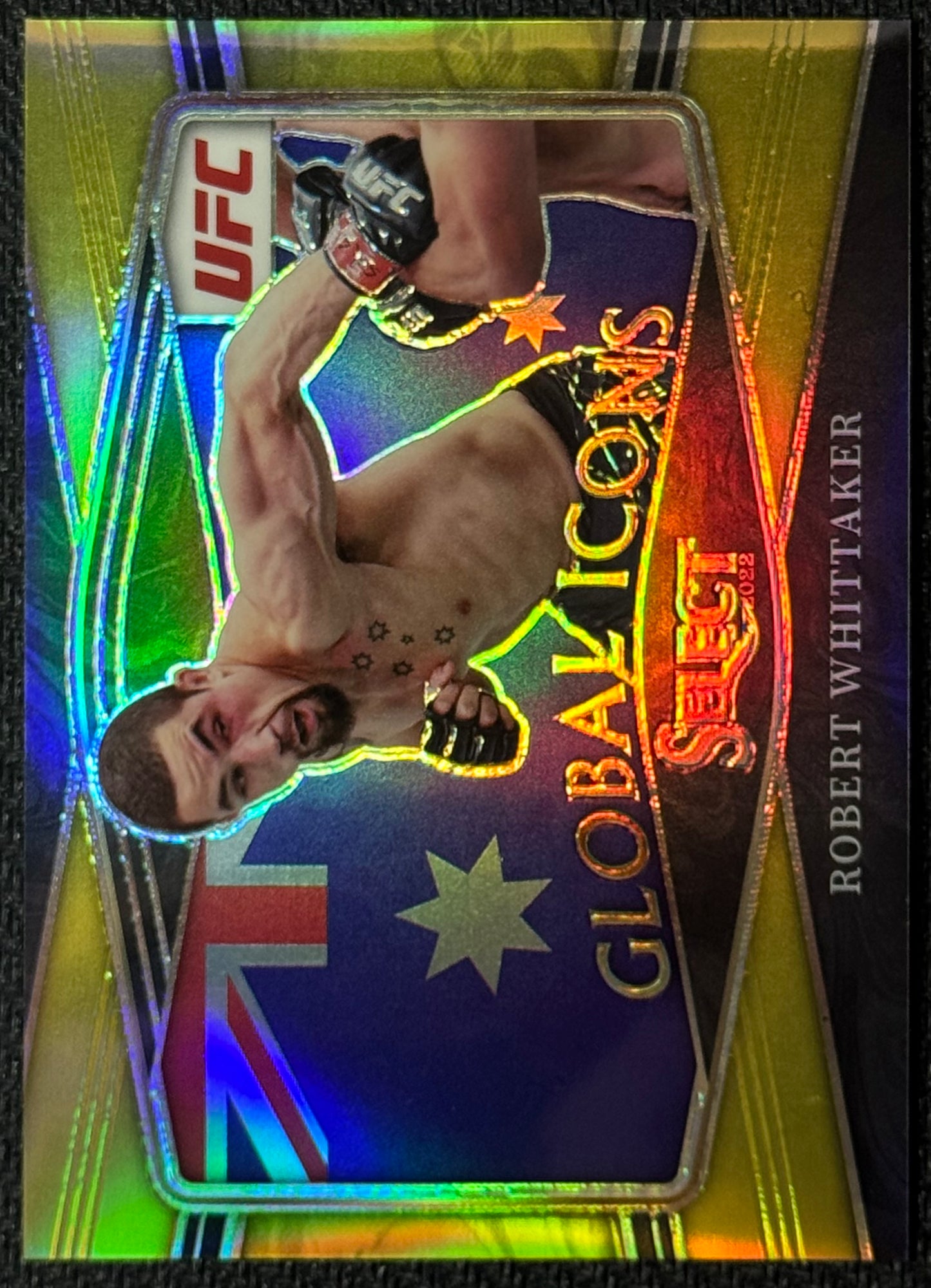2022 Select UFC Robert Whittaker Global Icons Gold #/10