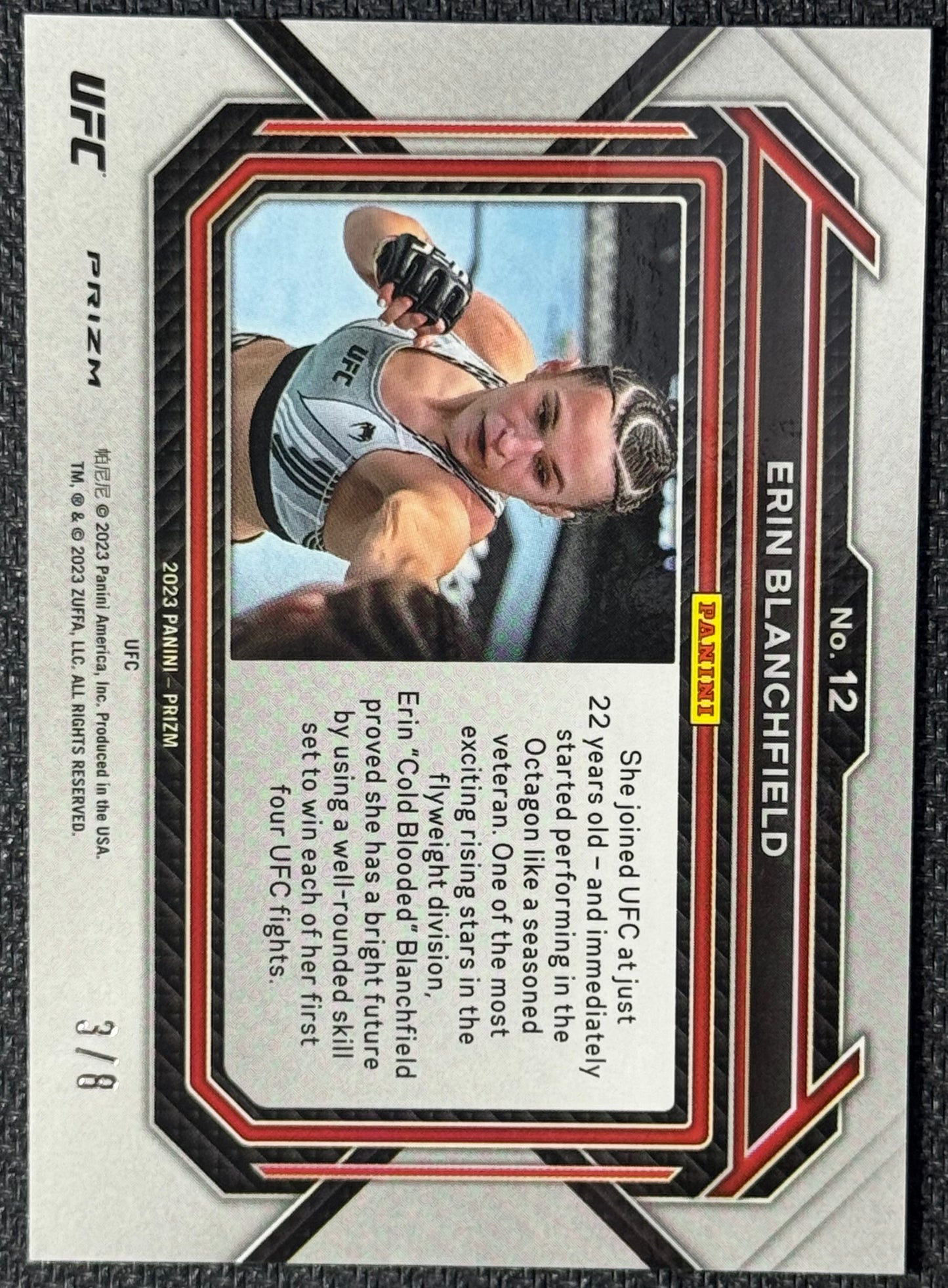 2023 Prizm UFC Erin Blanchfield Octagon Prizm Rookie #/8