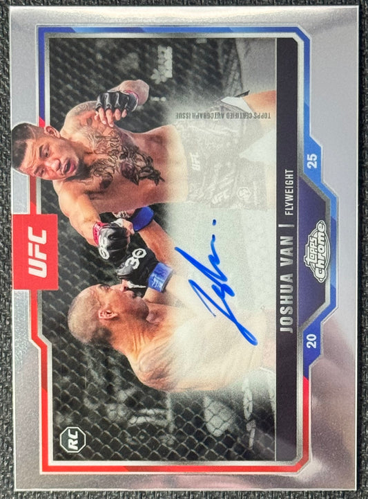 2025 Topps Chrome UFC Joshua Van Rookie Signature Autograph