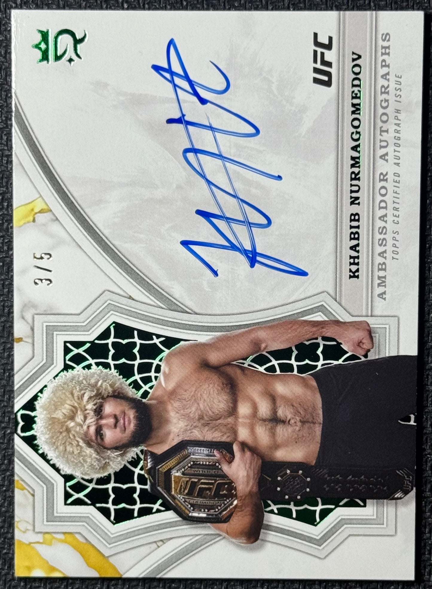 2024 Topps Royalty UFC Khabib Nurmagomedov Ambassador Autograph Green #/5